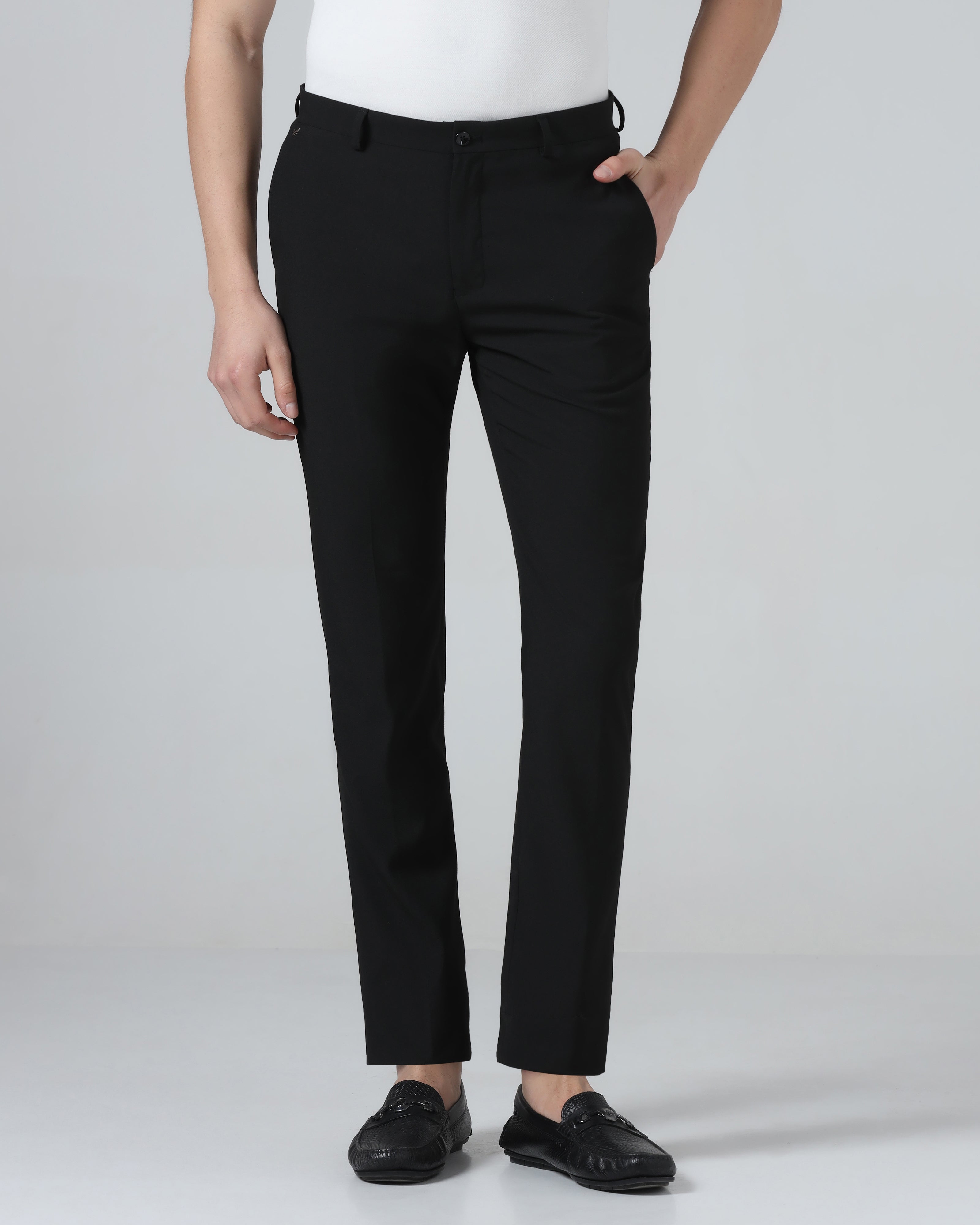 Black Solid Trouser