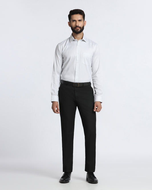 Black Solid Trouser - Roku