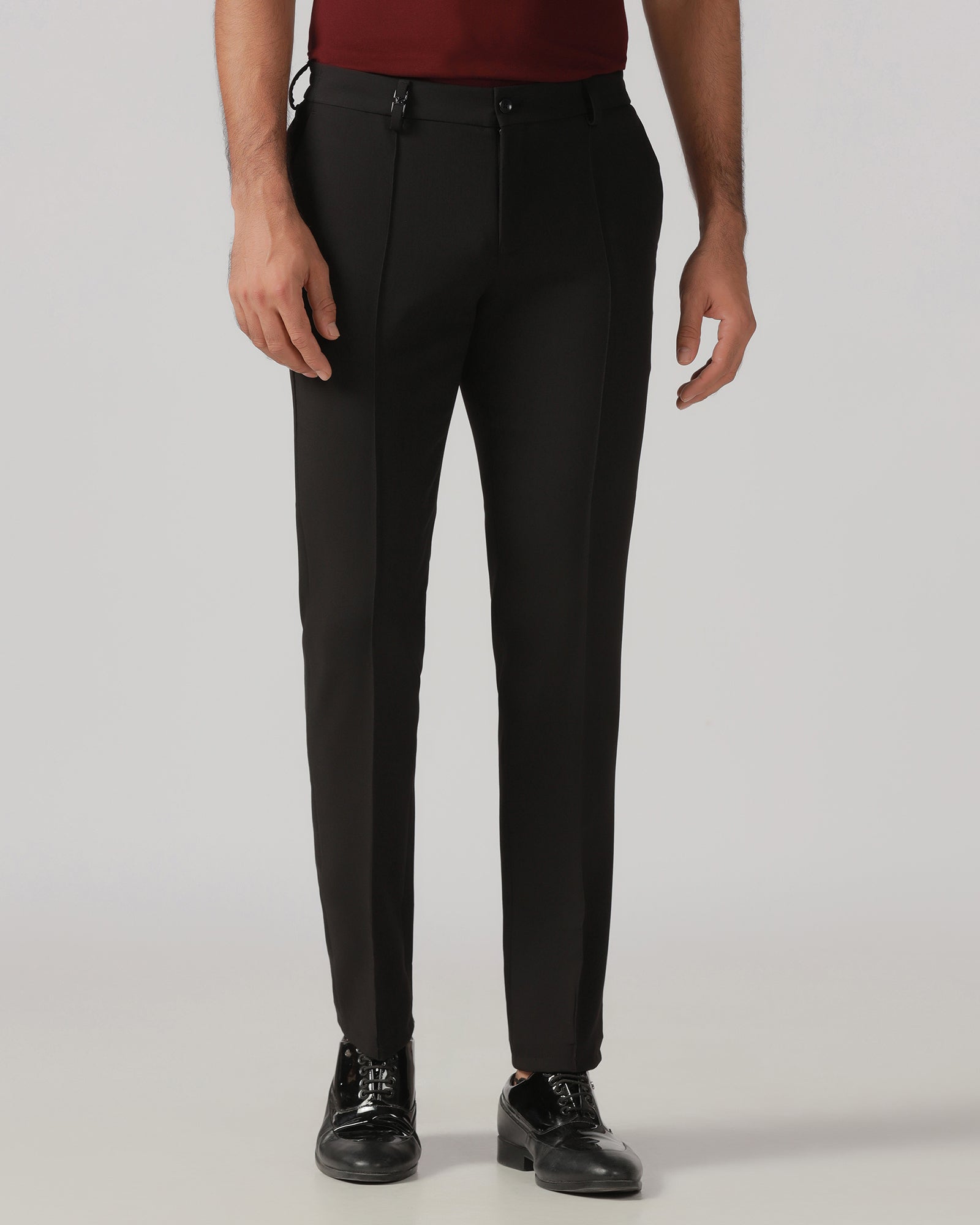 Black Solid Trouser - Toniq