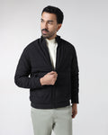 Black Reversible Solid Zipper Jacket - Fietro