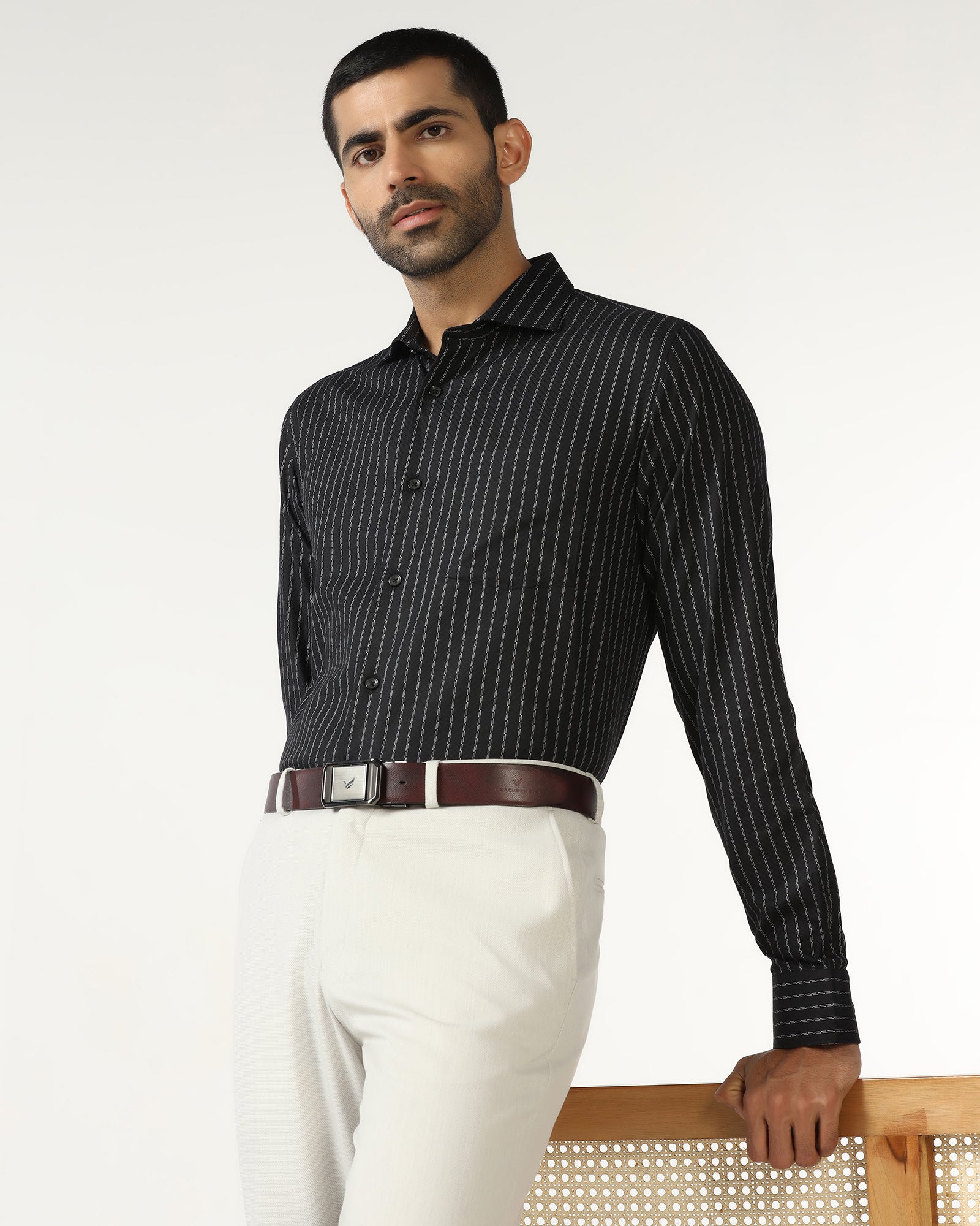 Black Stripe Shirt - Rooter