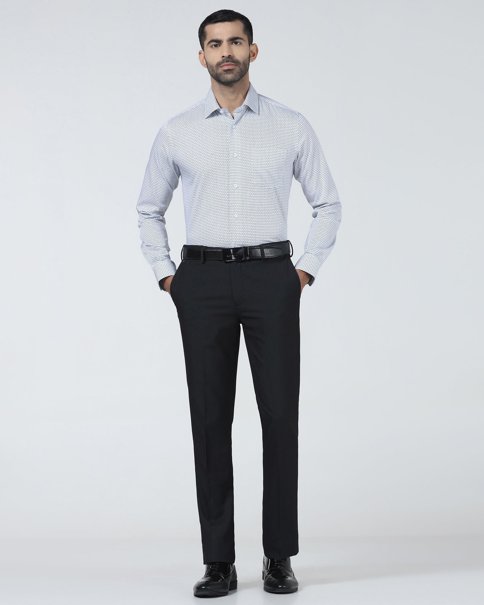 Black Technowaist Textured Trouser - Alex