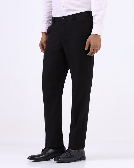 Black Techno Waist Textured Trouser - Billy