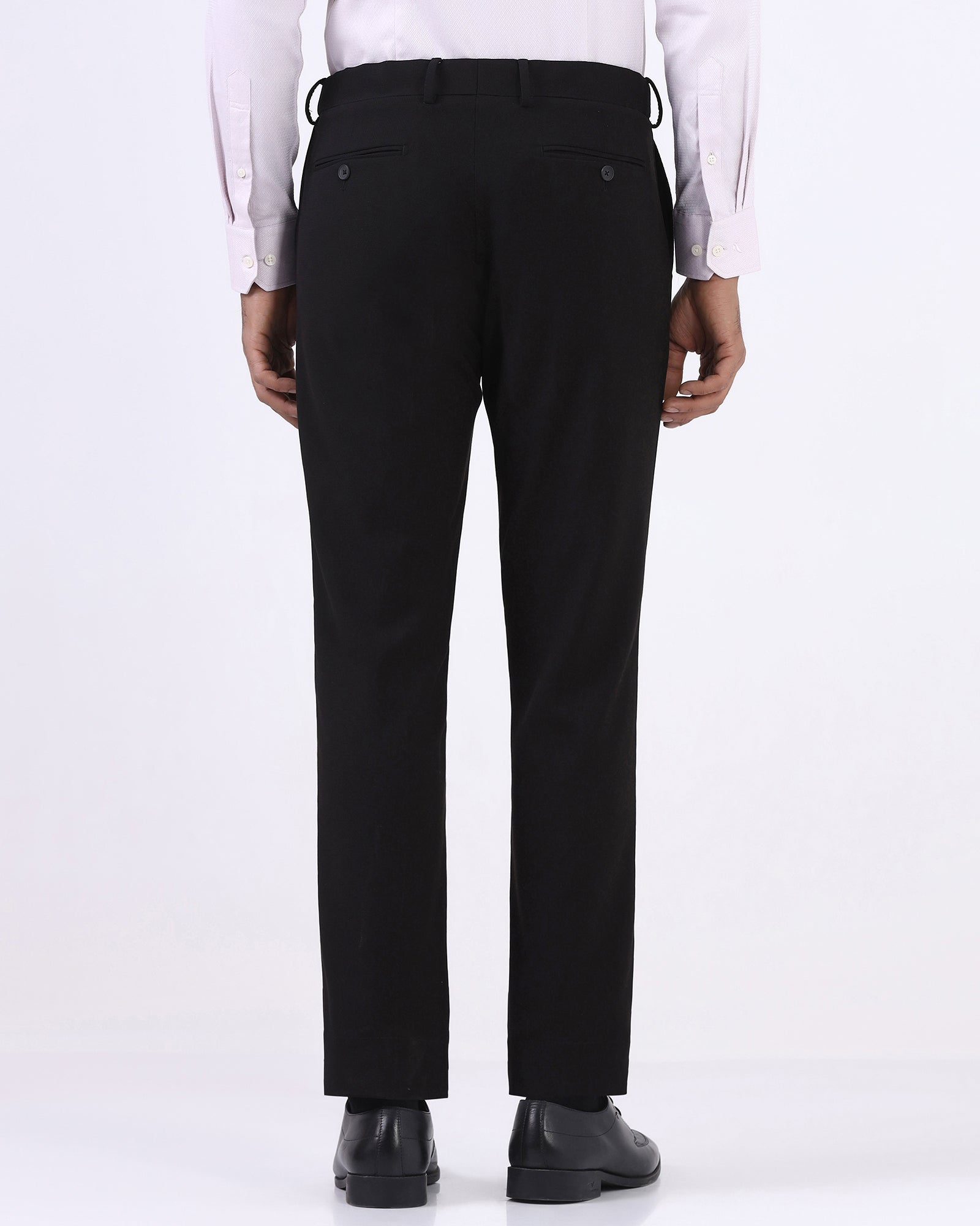 Black Techno Waist Textured Trouser - Billy