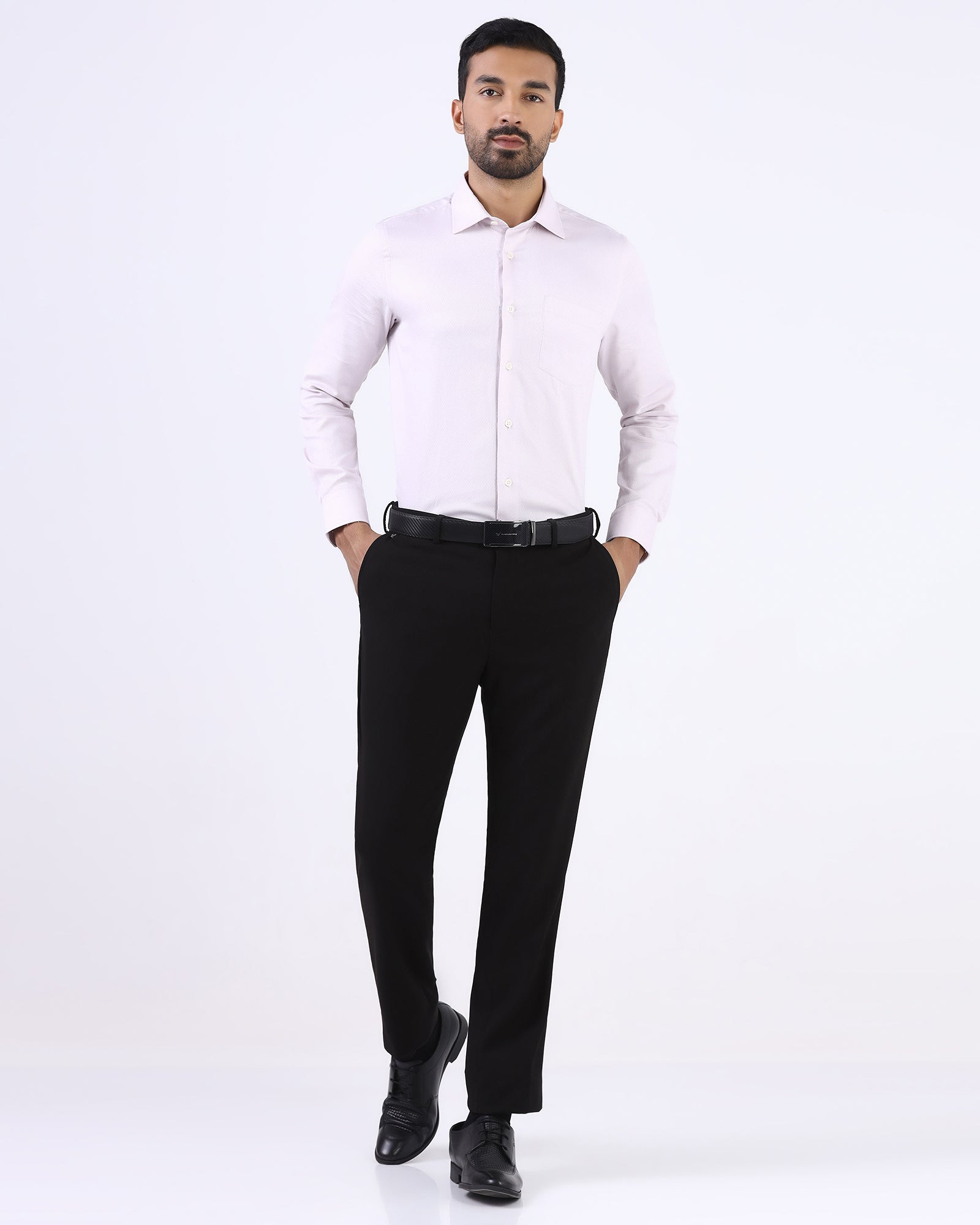Black Techno Waist Textured Trouser - Billy