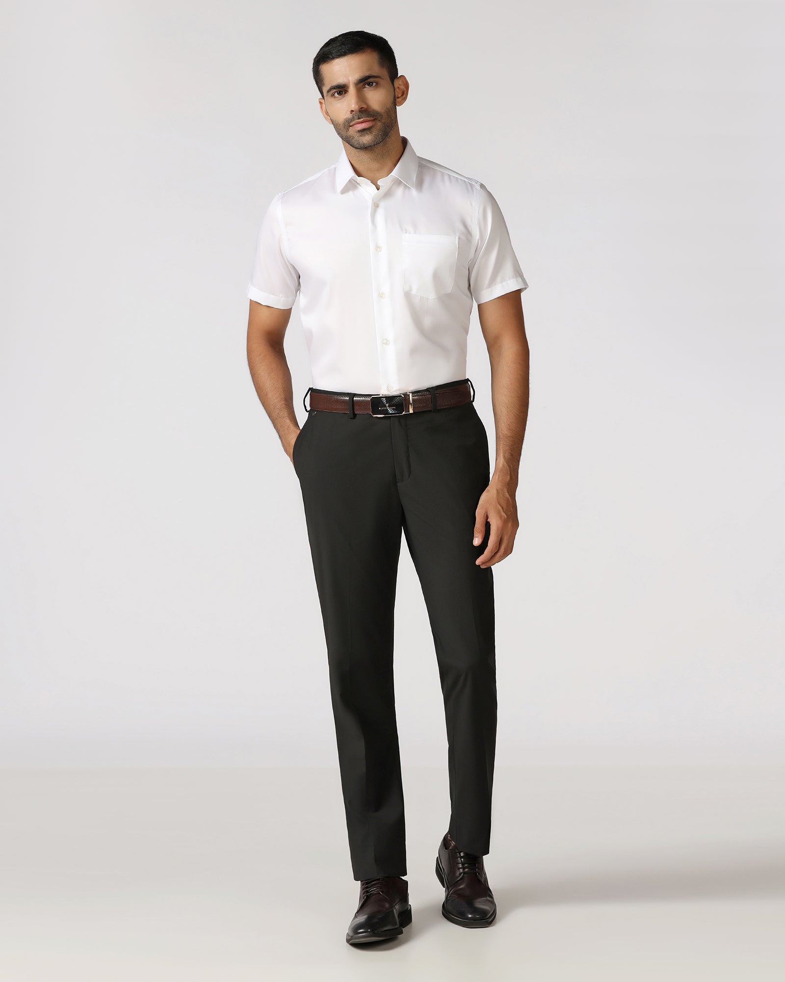 Black Technowaist Solid Trouser - John
