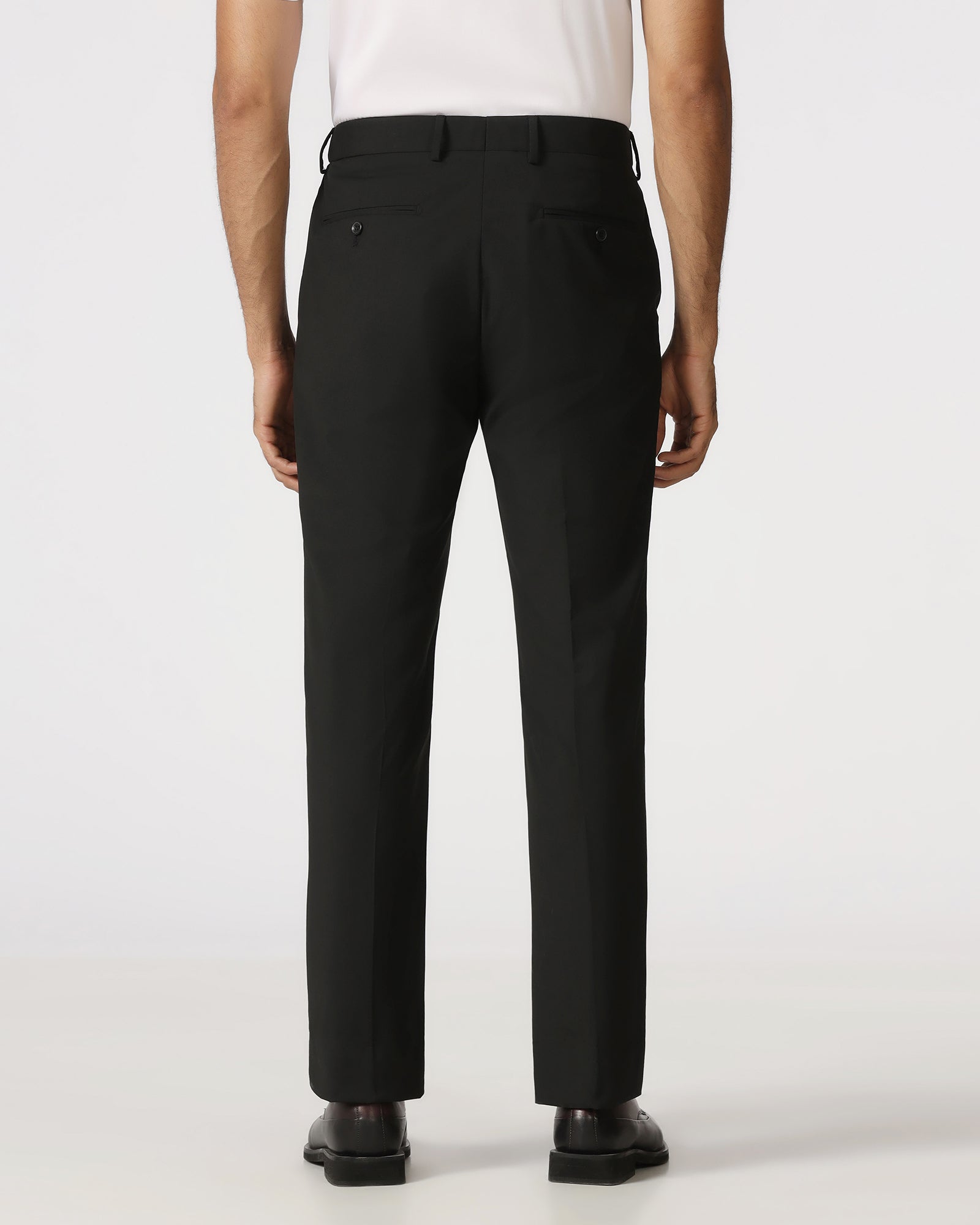 Black Technowaist Solid Trouser - John