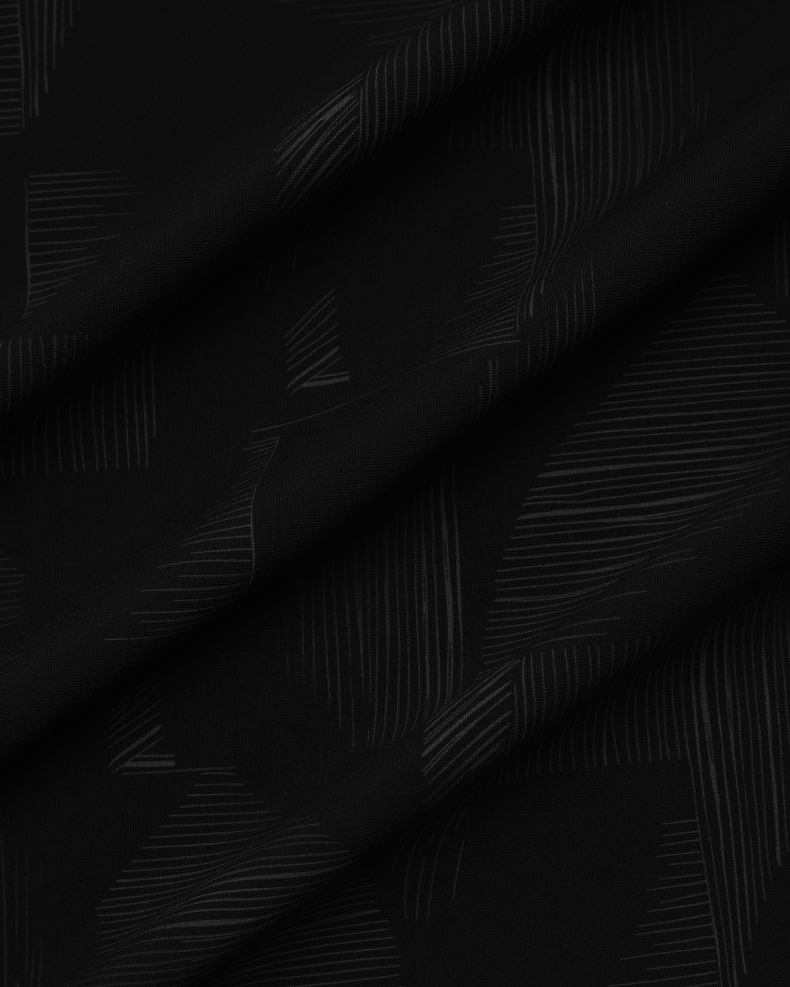 Black Half Sleeve TechPro Printed Shirt - Median