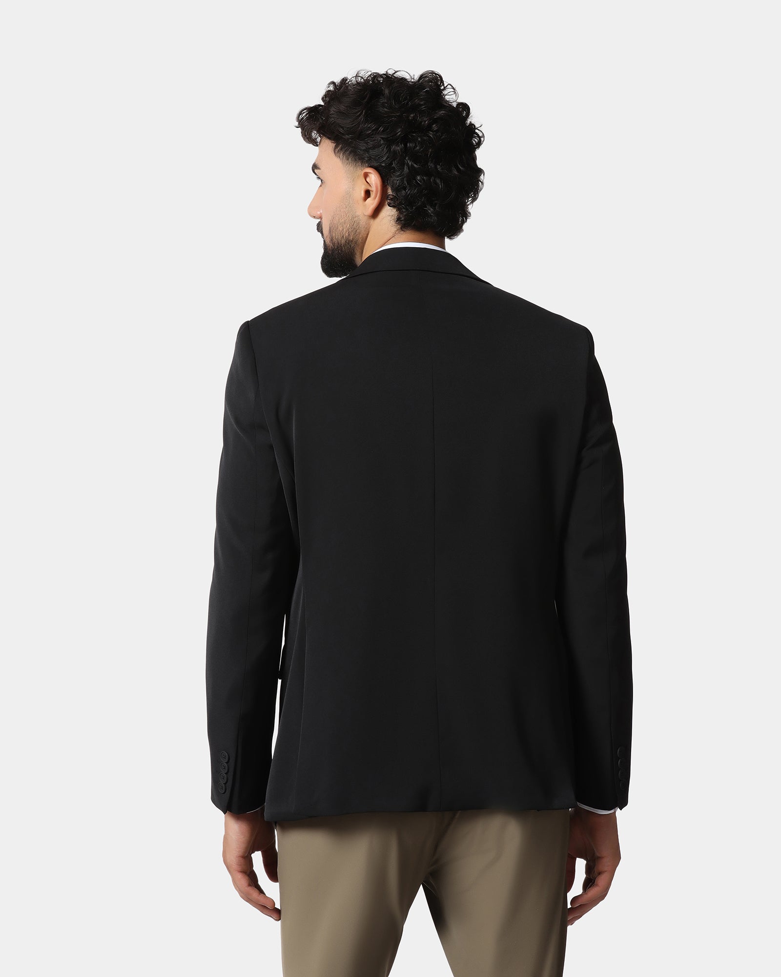 Black TechPro Solid Blazer - Absolute