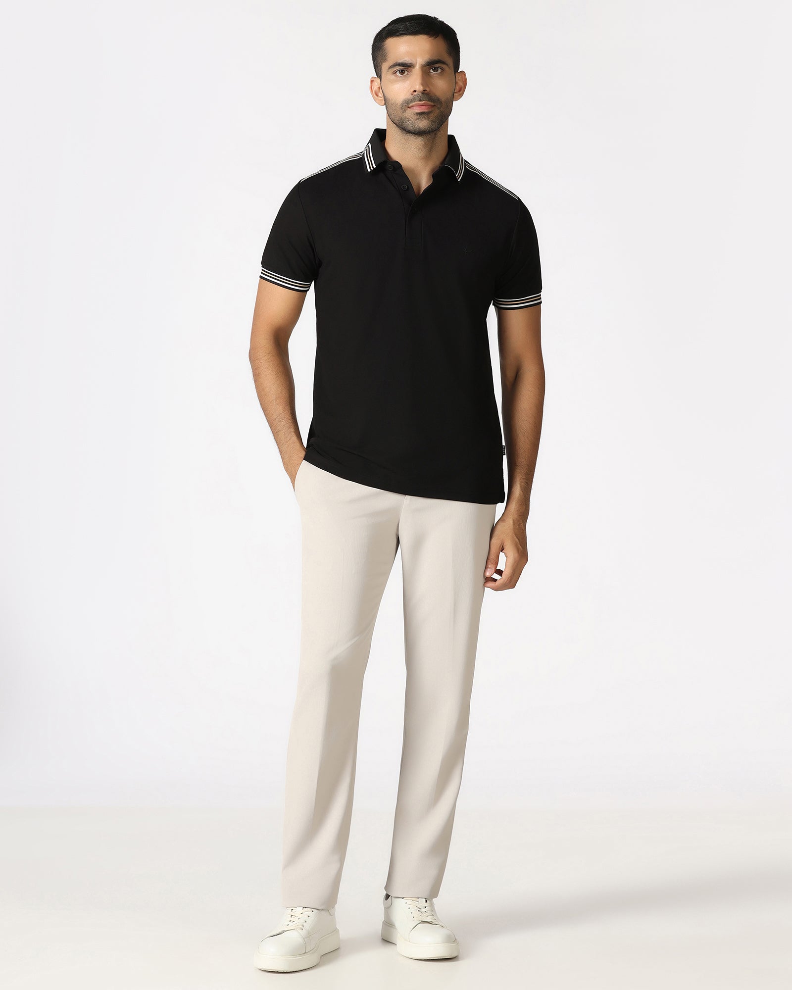 Black TechPro Solid Polo - Logan