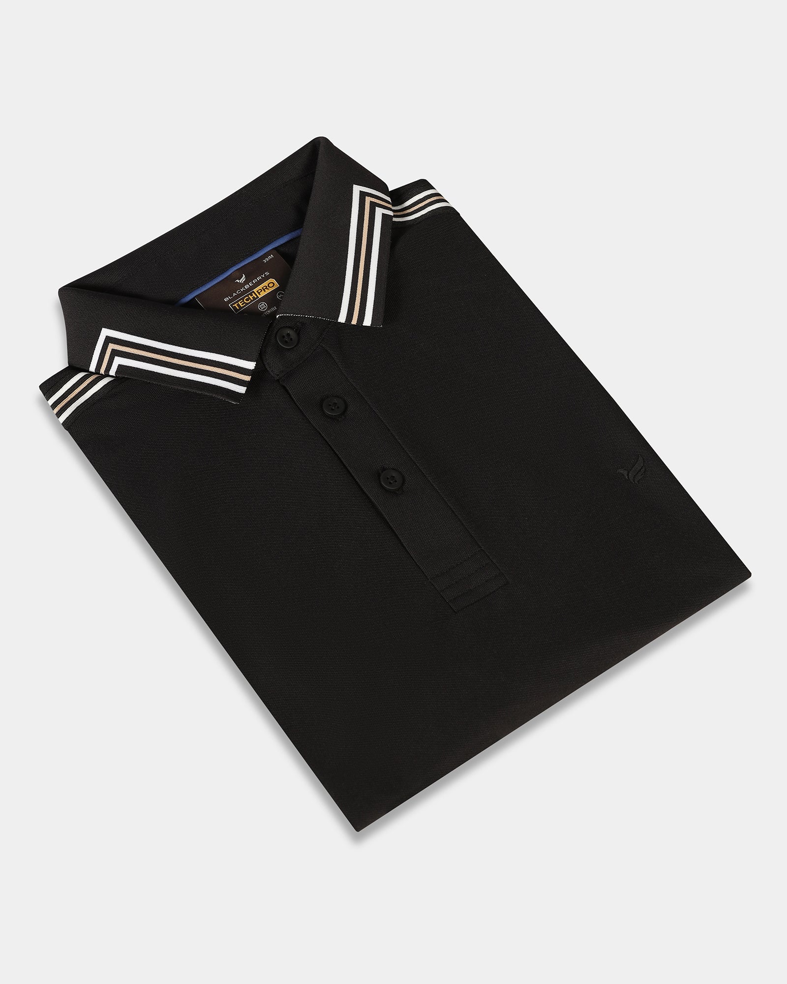Black TechPro Solid Polo - Logan