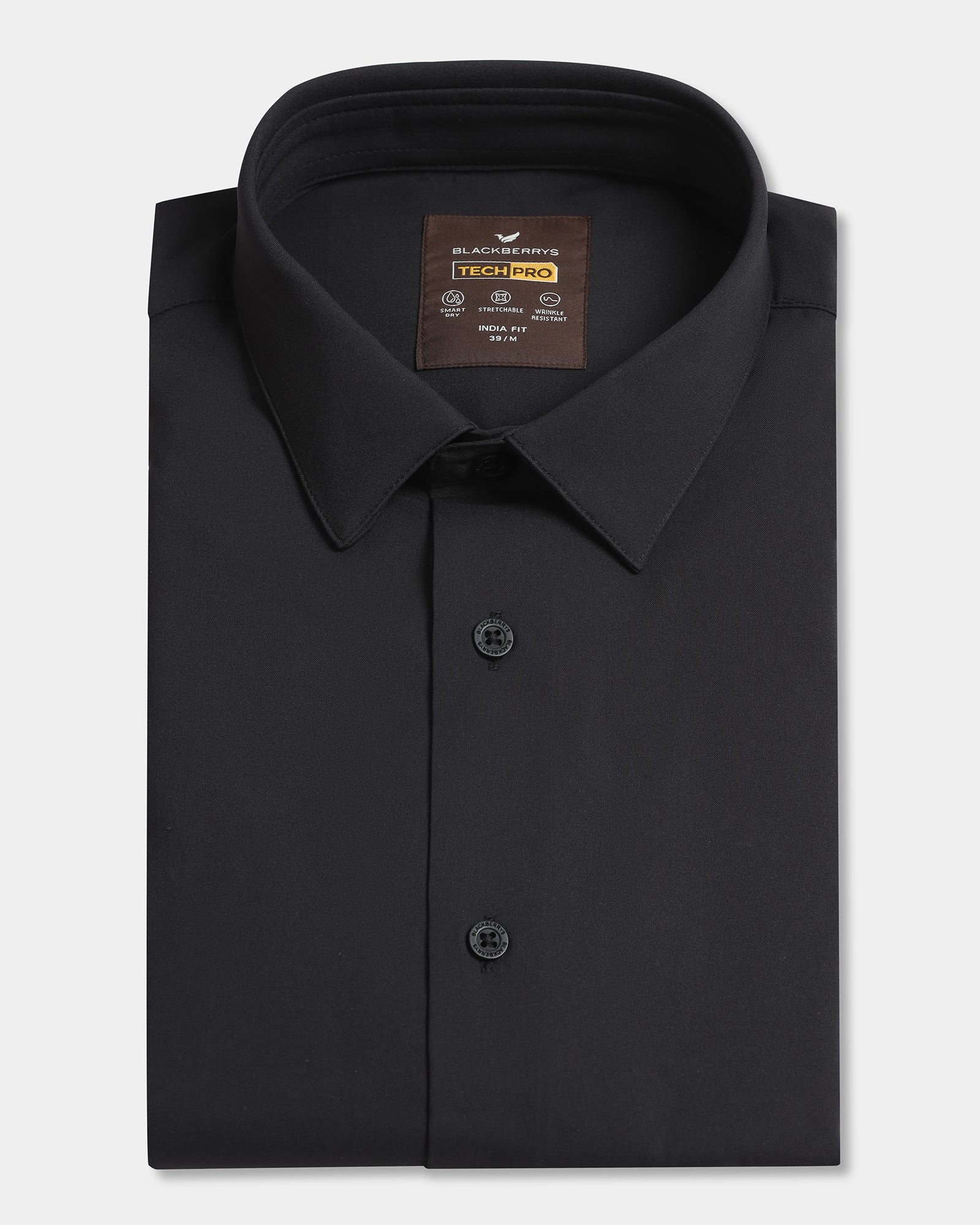 Black Techpro Solid Shirt - Shephard