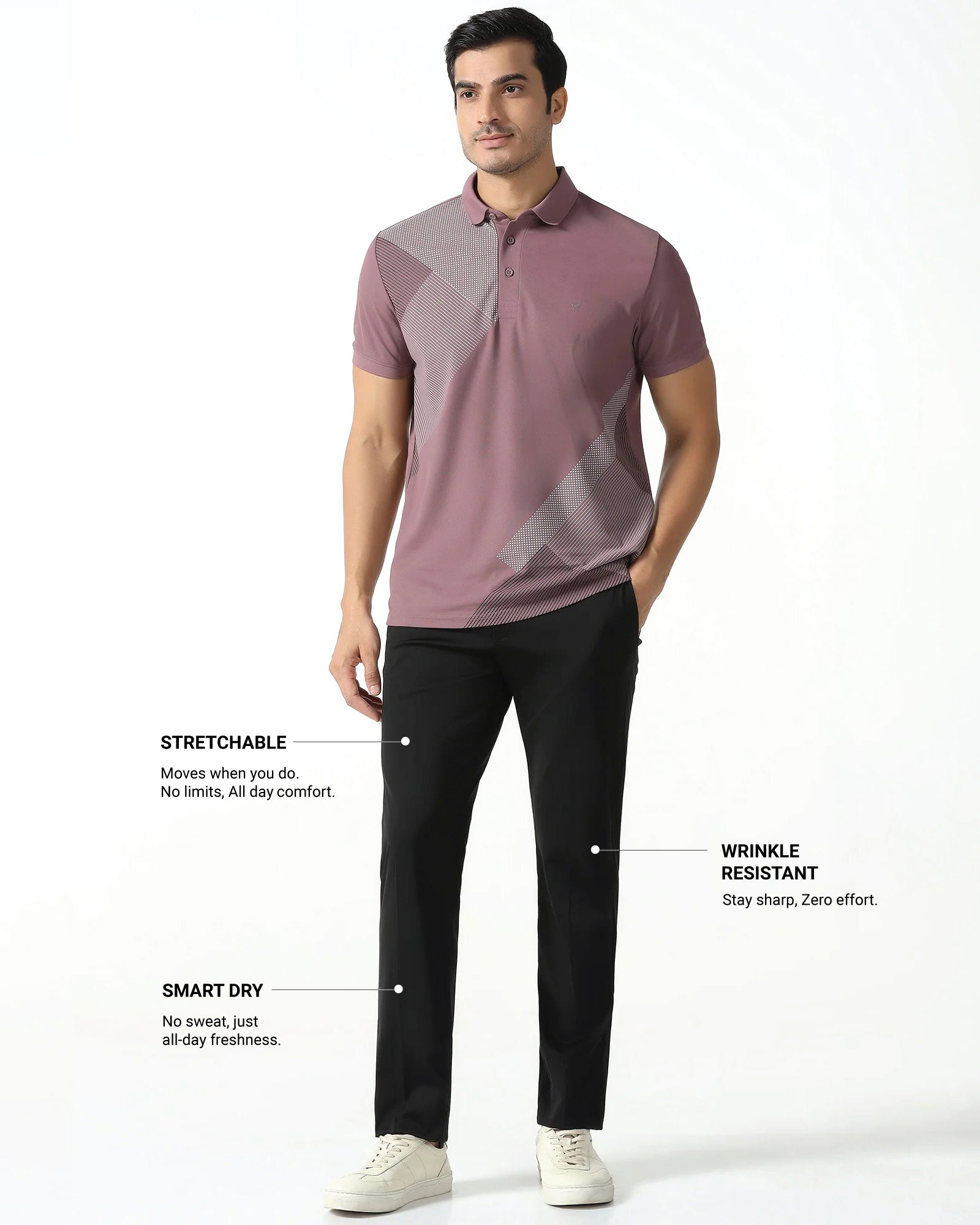 Black Techpro Solid Trouser - Explorer