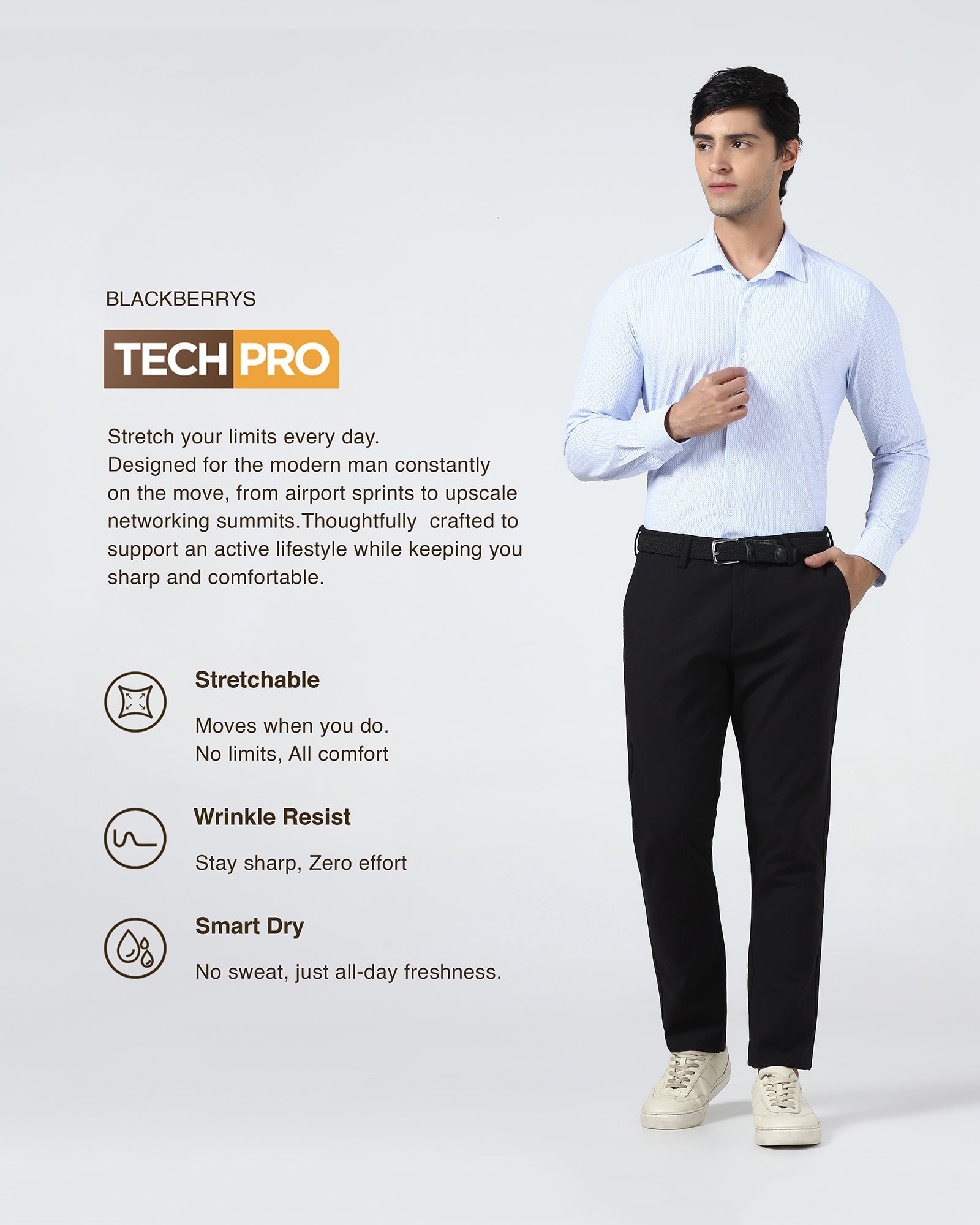 Black TechPro Textured Khaki - Pando
