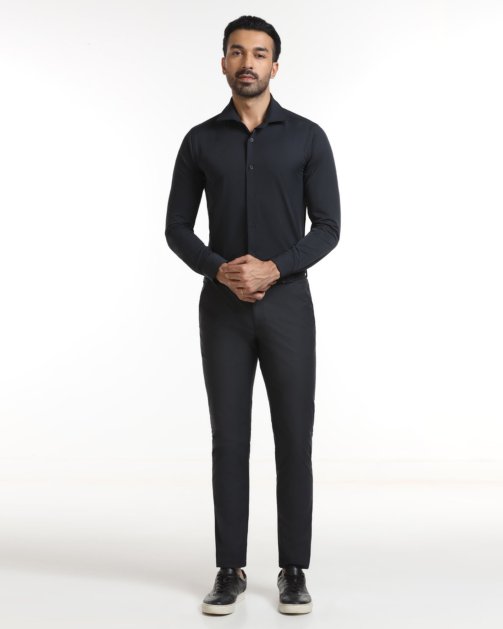 Black TechPro Textured Khakis - Ticino