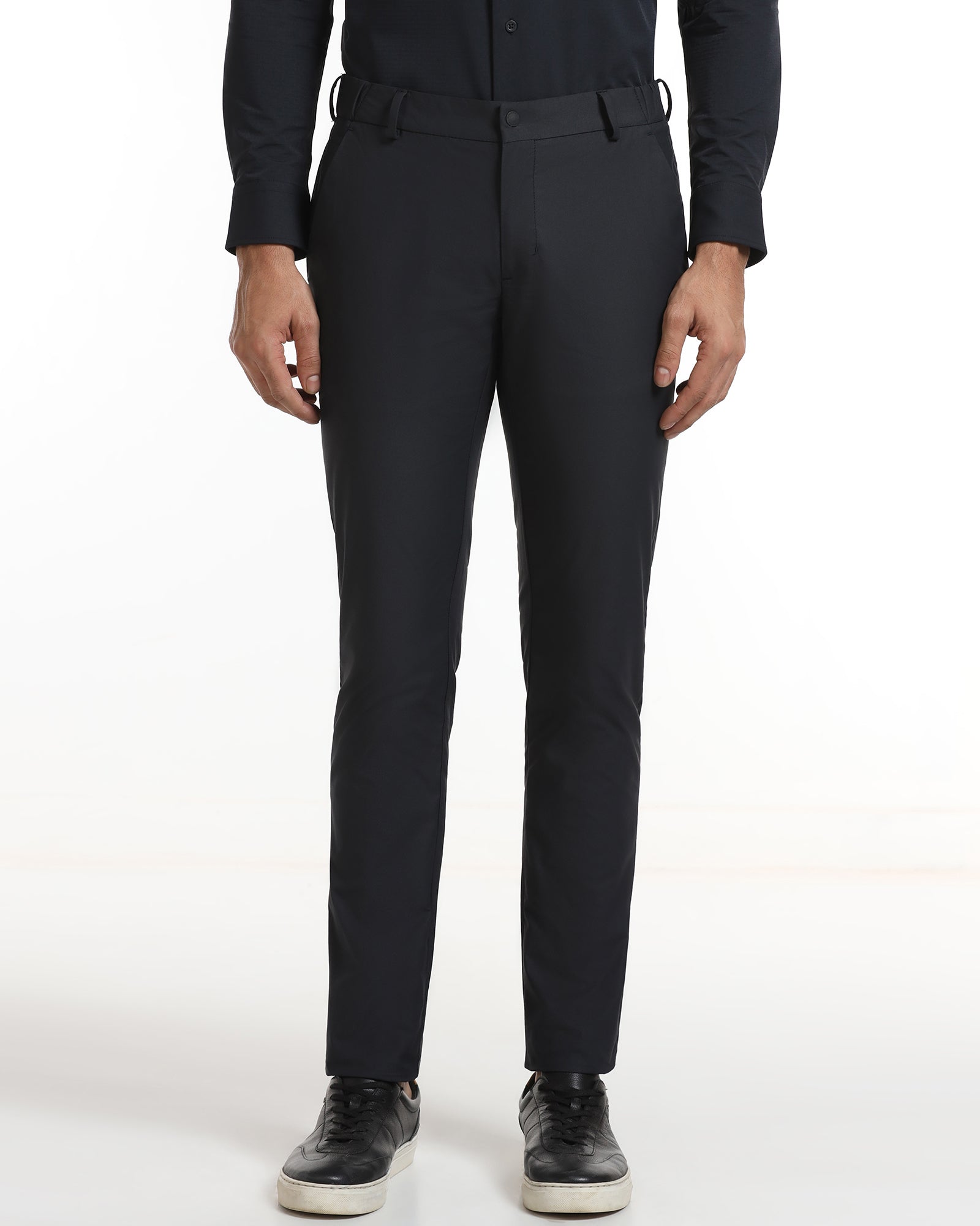 Black TechPro Textured Khakis - Ticino