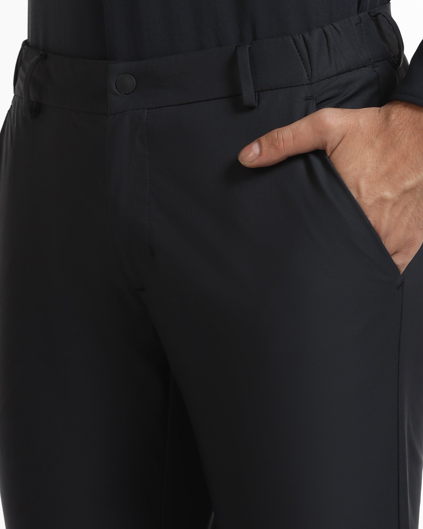 Black TechPro Textured Khakis - Ticino