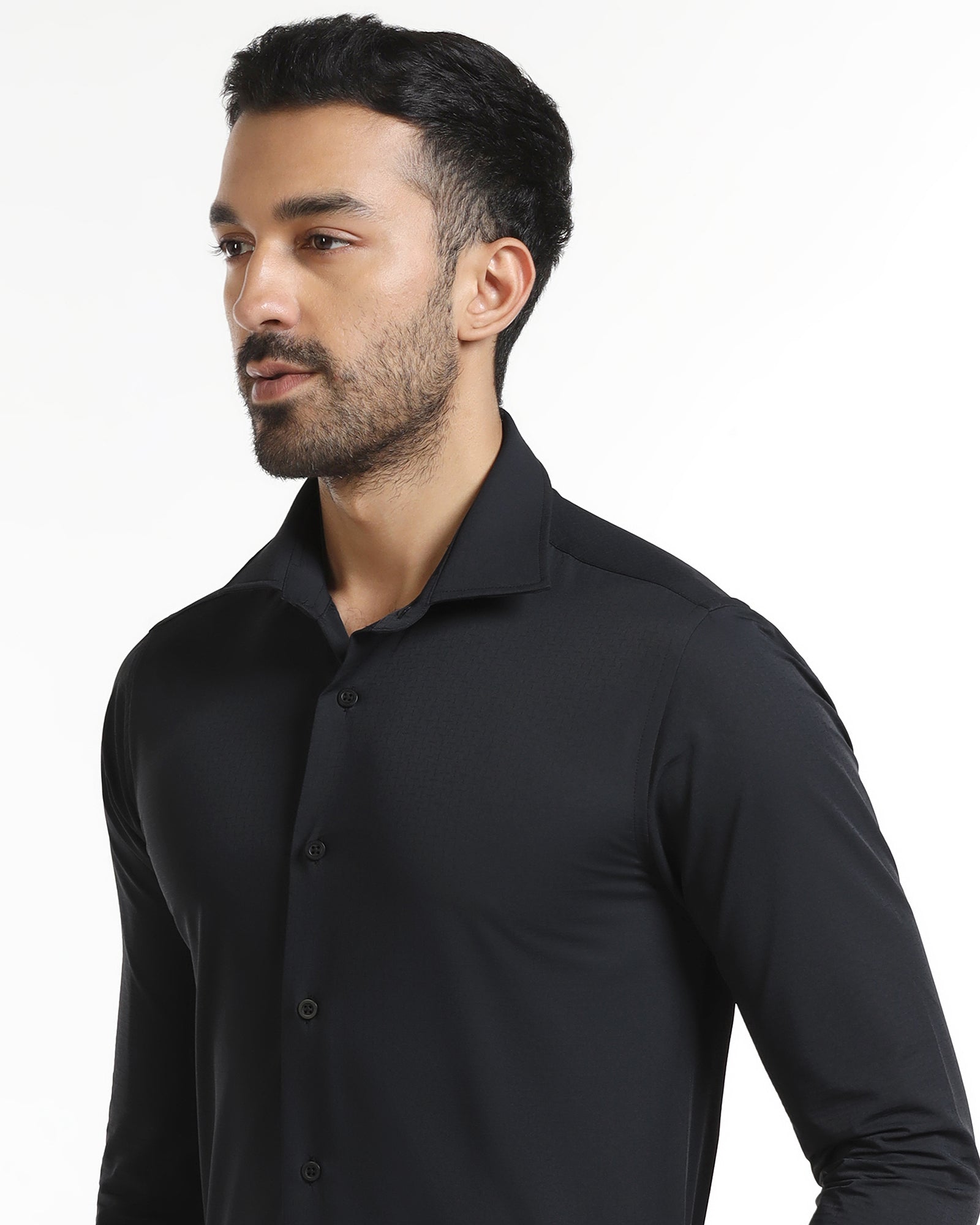 Black TechPro Textured Shirt - Genepy