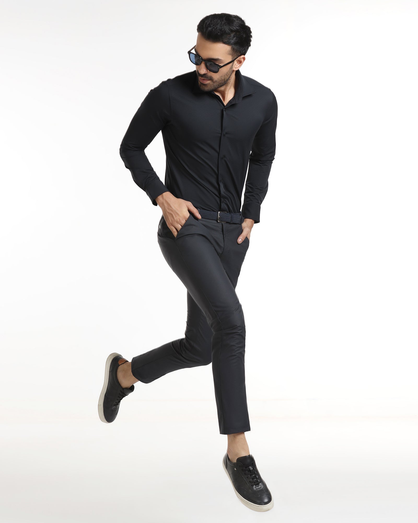 Black TechPro Textured Shirt - Genepy