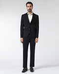 Black Techpro Two Piece Solid Suit - Delore