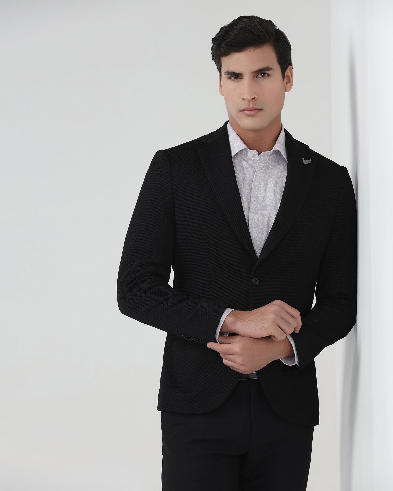 Black Textured Blazer - Chris