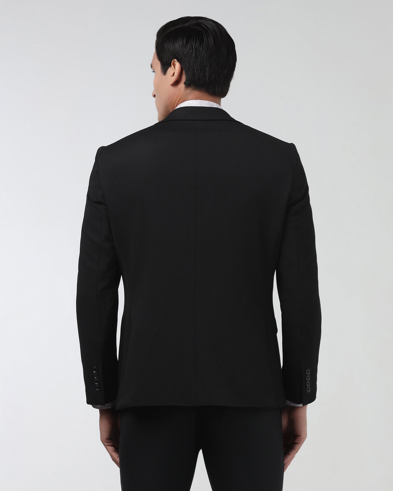 Black Textured Blazer - Chris