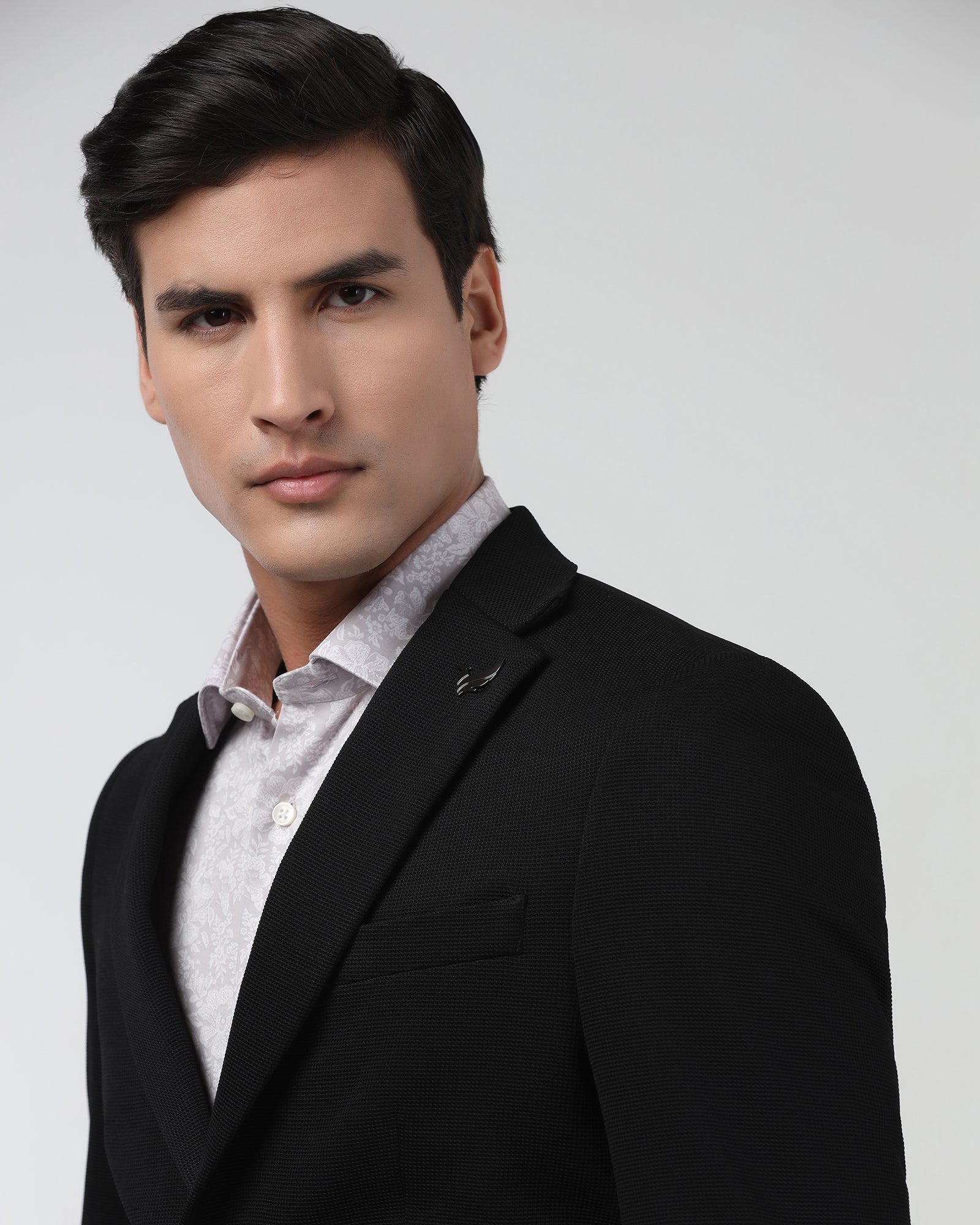 Black Textured Blazer - Chris