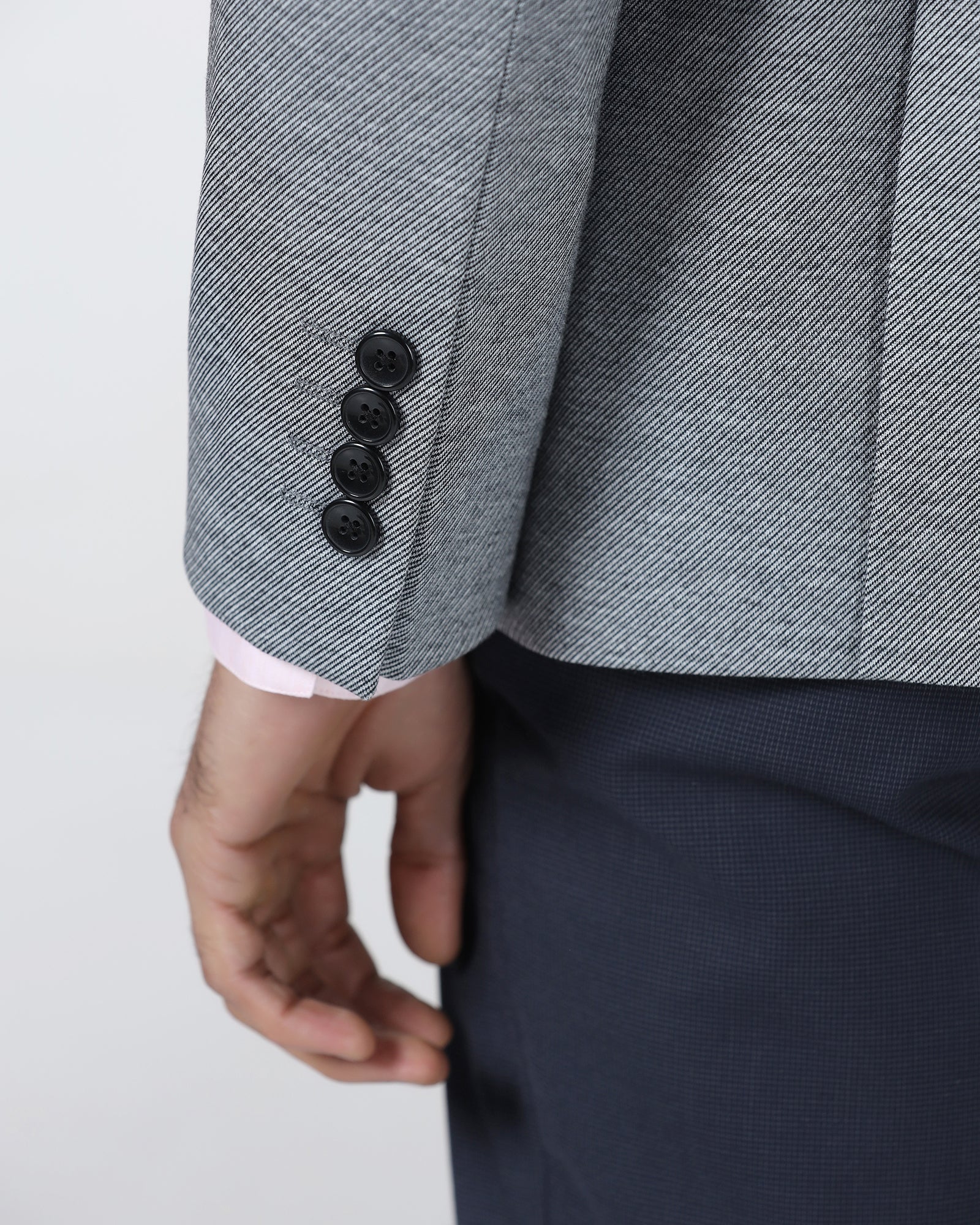 Black Textured Blazer - Declan