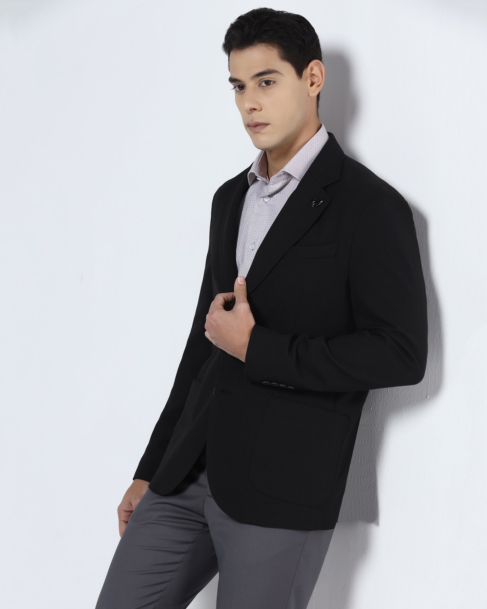 Black Textured Blazer - Wilson