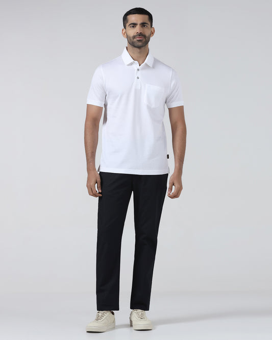 Black Textured Khakis - Oak