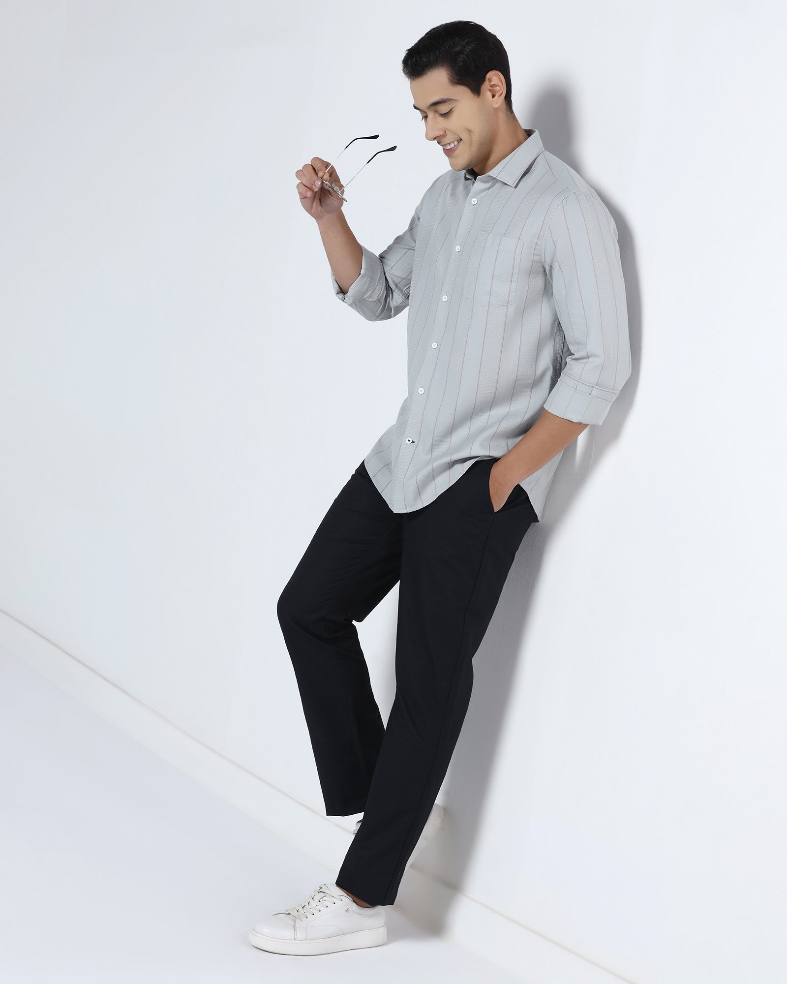 Black Textured Khaki - Oak