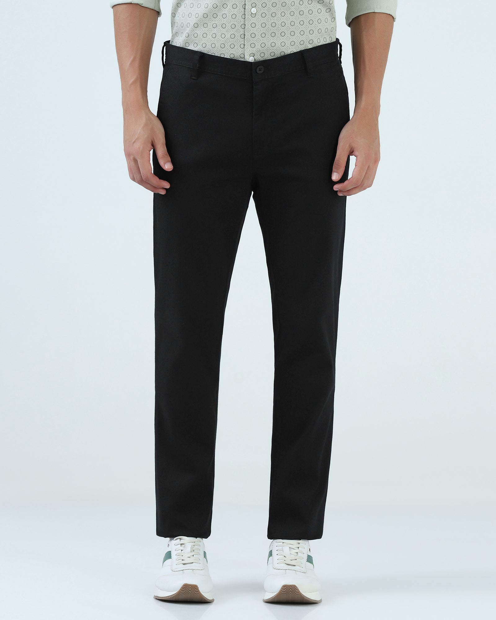 Black Textured Khakis - Fint