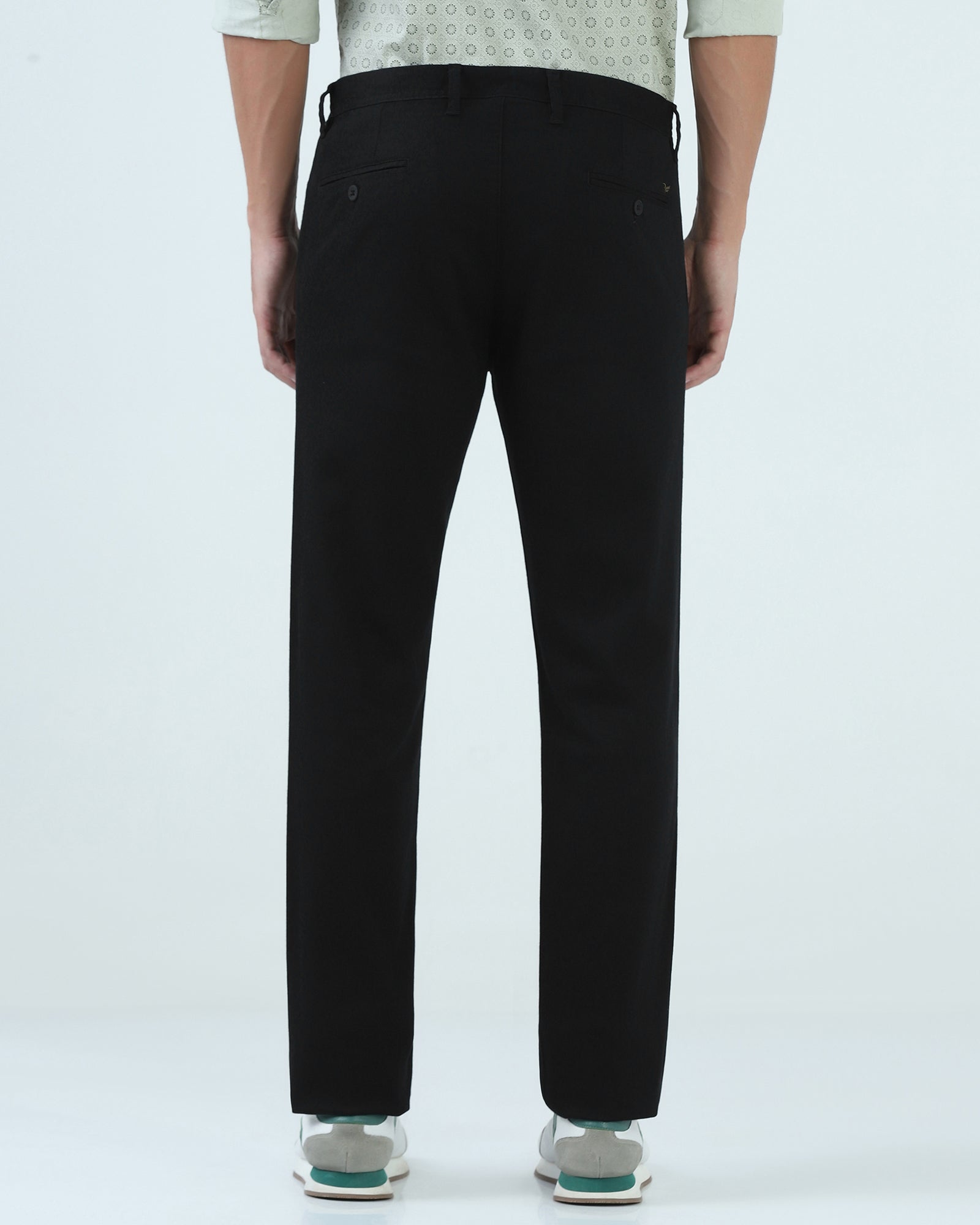 Black Textured Khakis - Fint