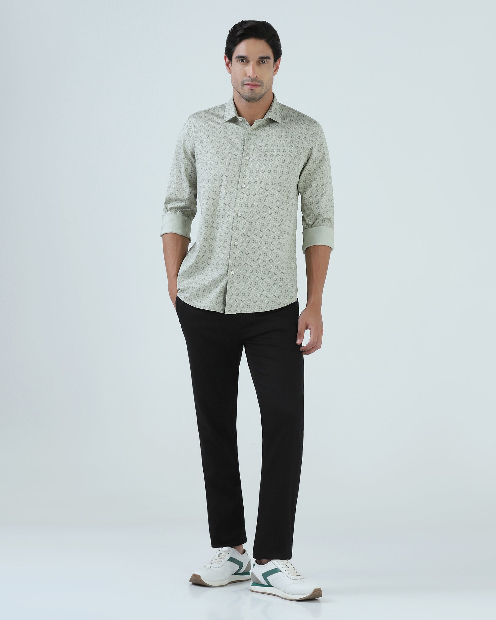 Black Textured Khakis - Fint