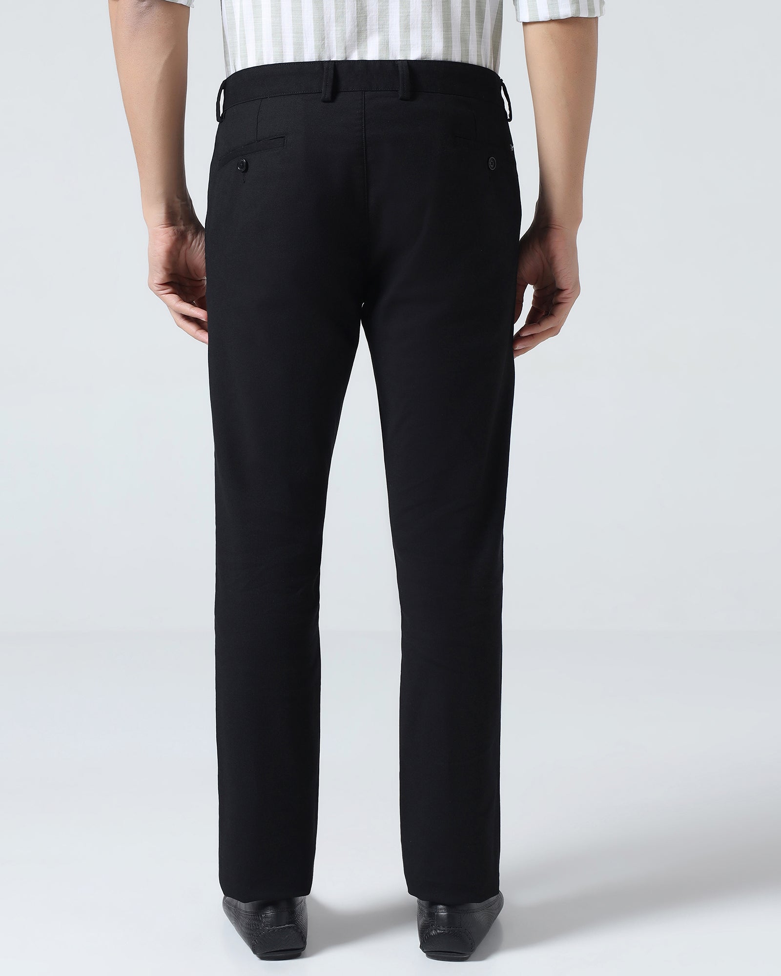Black Textured Khakis - Palmer