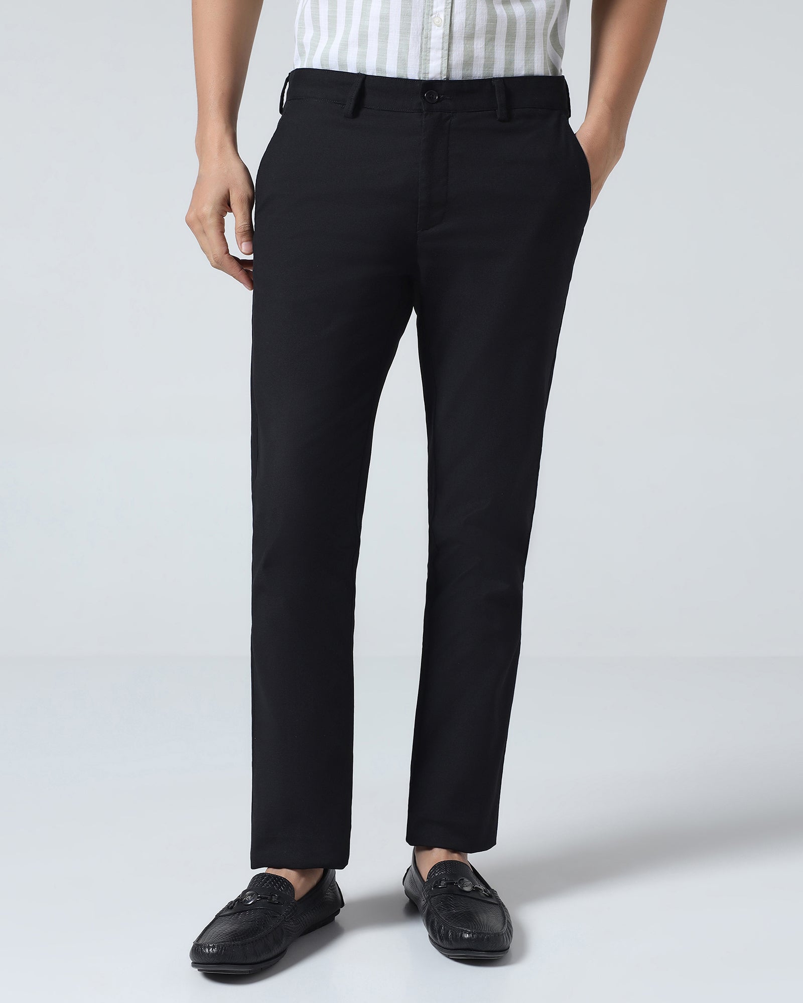 Black Textured Khakis - Palmer