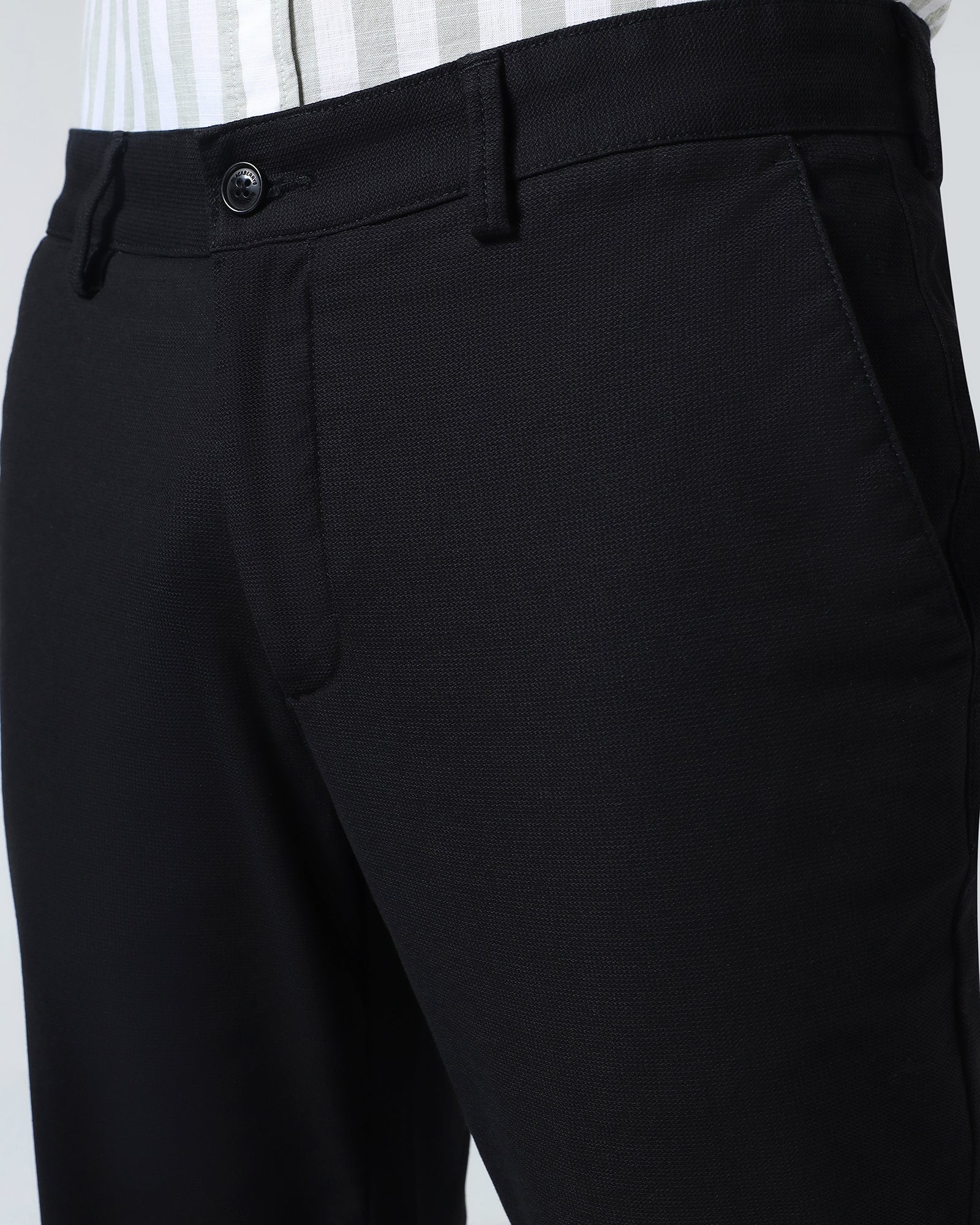 Black Textured Khakis - Palmer