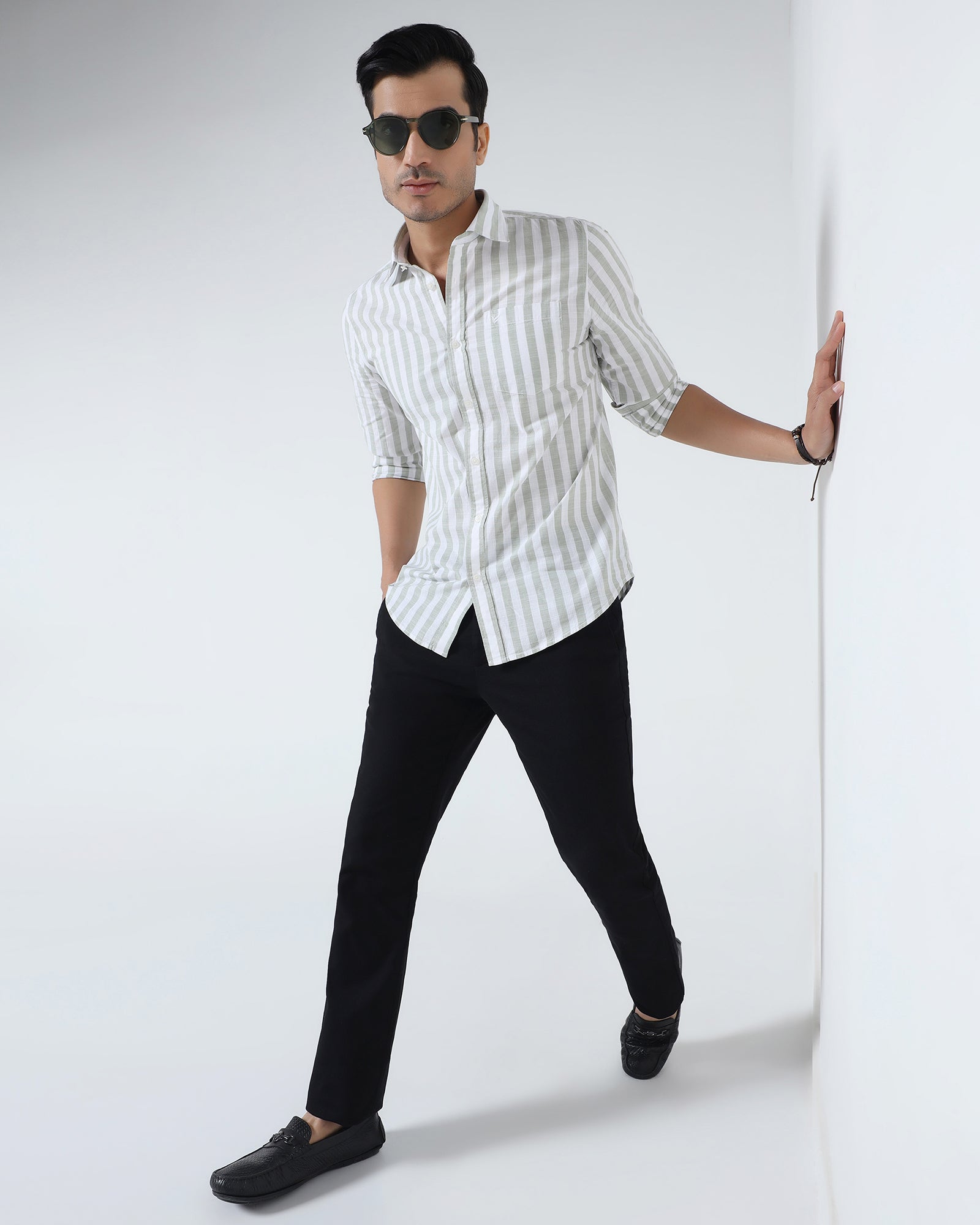 Black Textured Khakis - Palmer