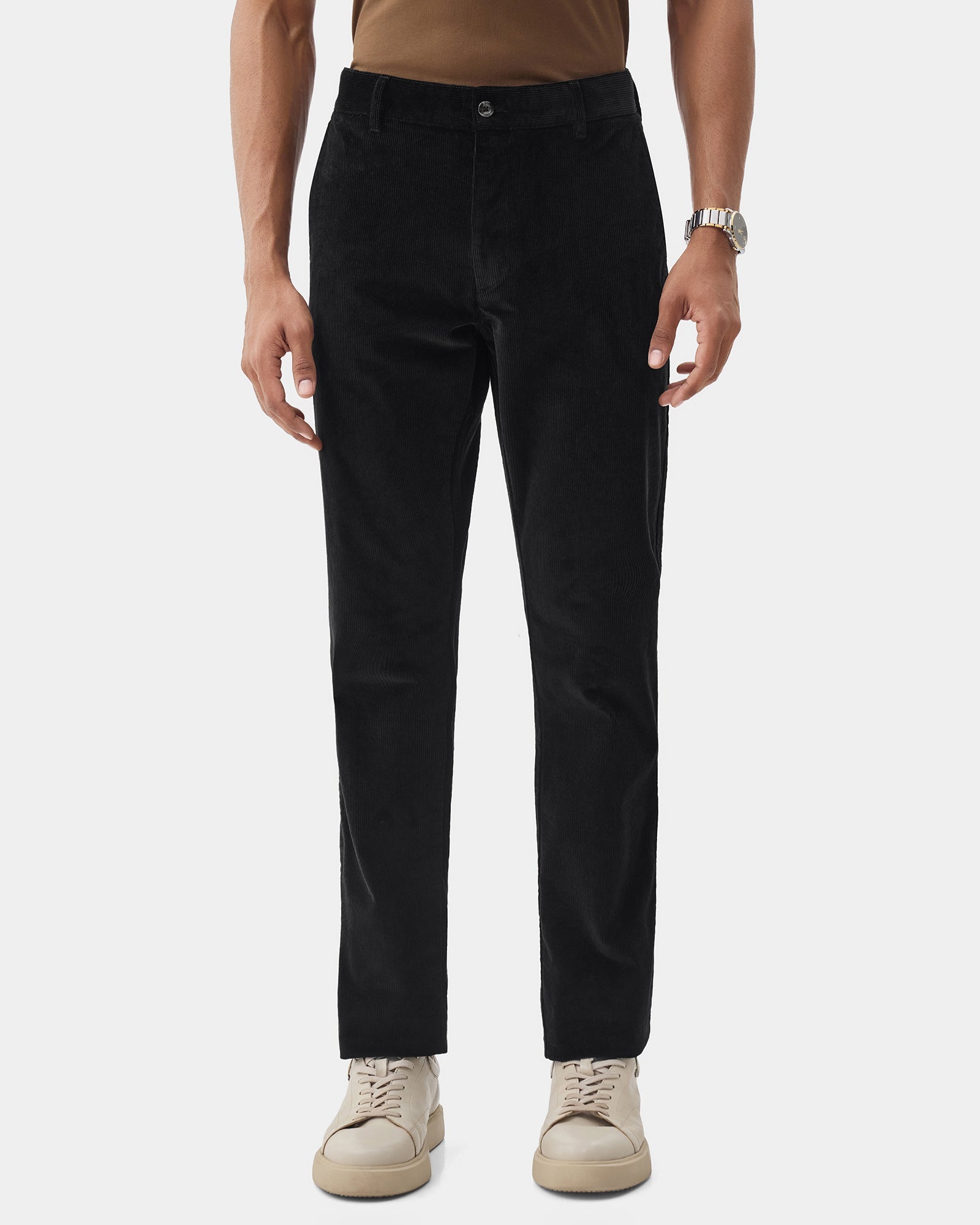 Black Textured Khakis - Pamir