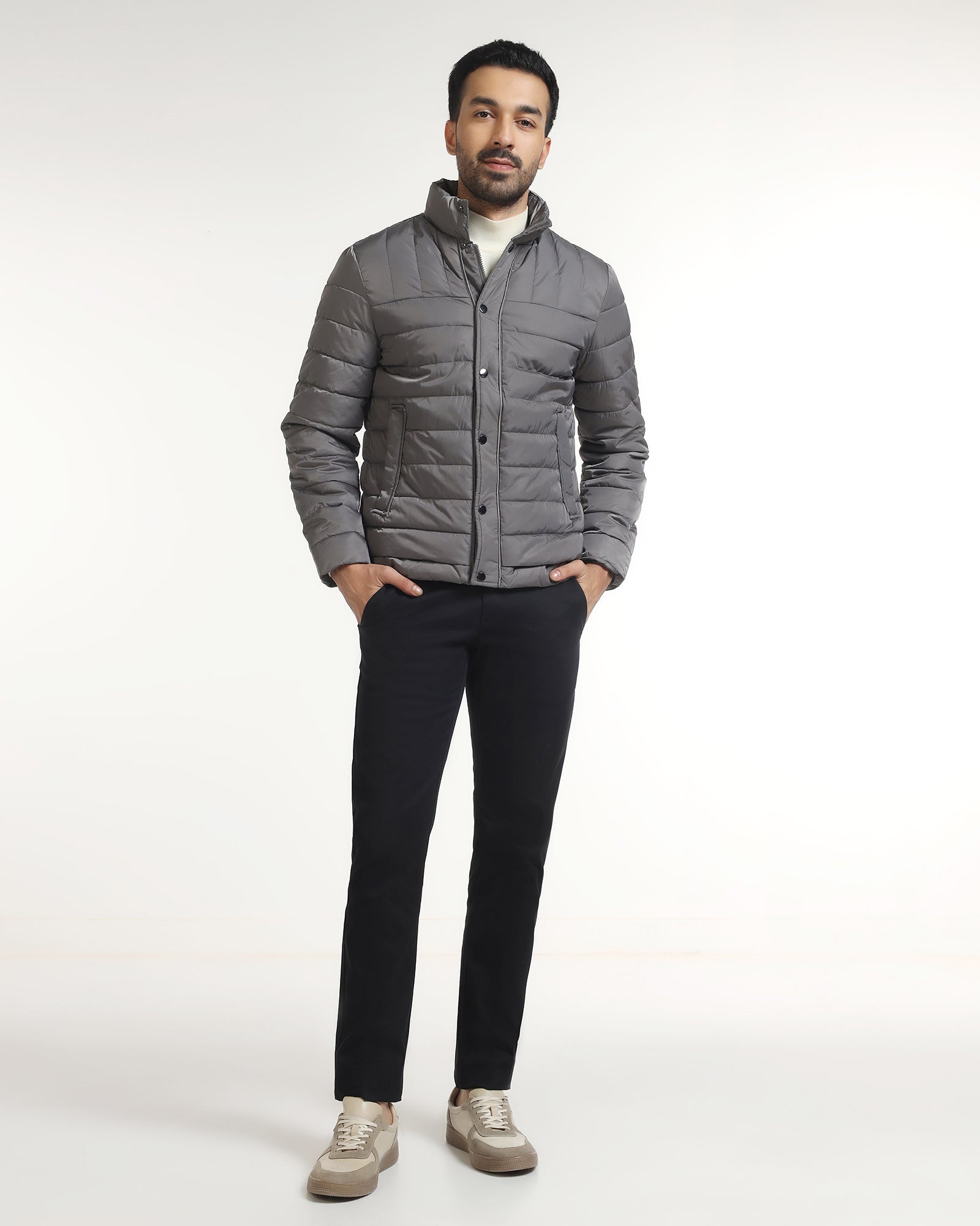 Black Textured Khakis - Ural