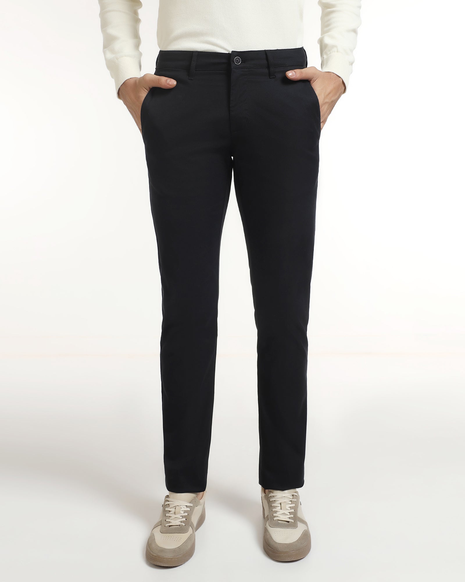 Black Textured Khakis - Ural