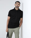 Black Textured Polo - Gama