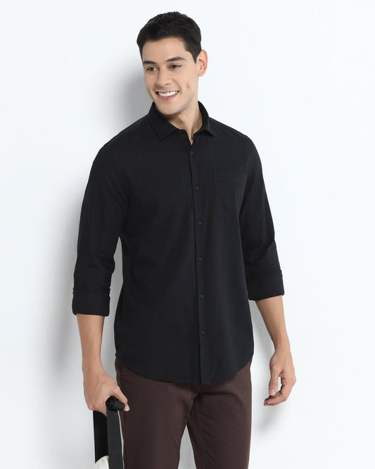 Black Textured Shirt - Arthur