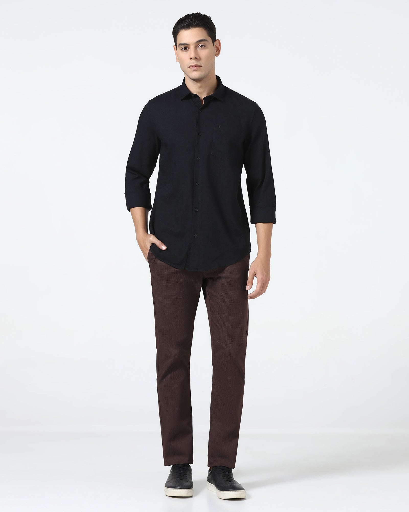 Black Textured Shirt - Arthur