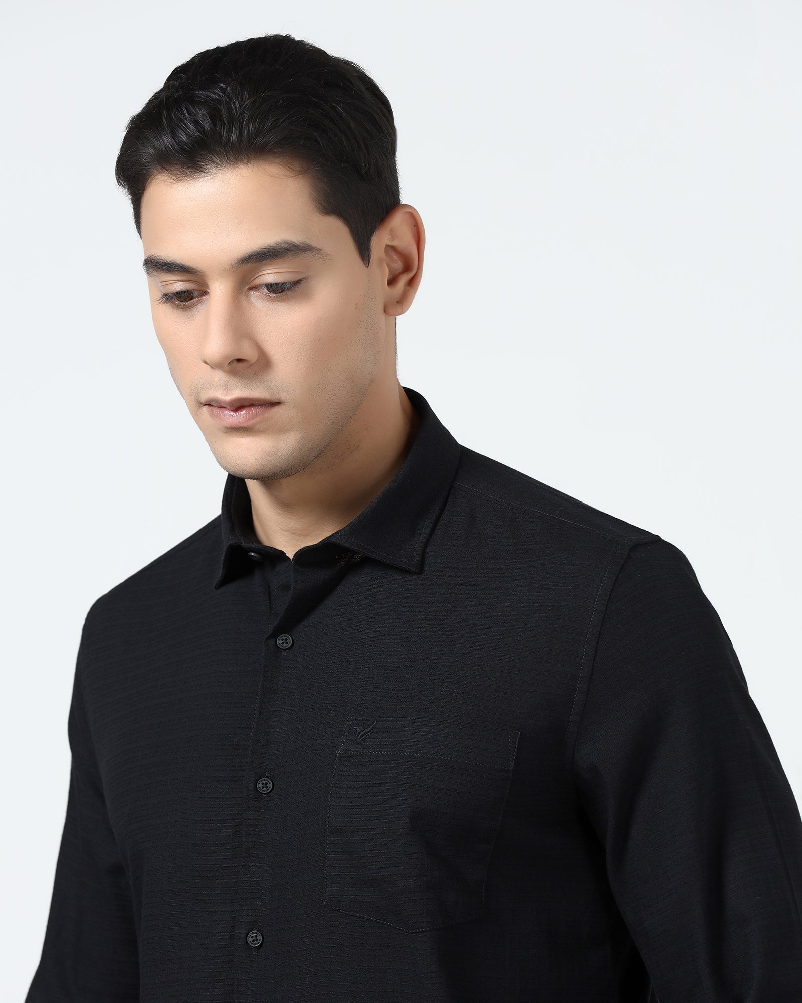 Black Textured Shirt - Arthur