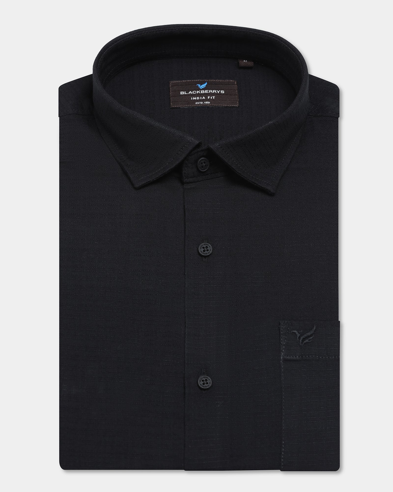 Black Textured Shirt - Arthur