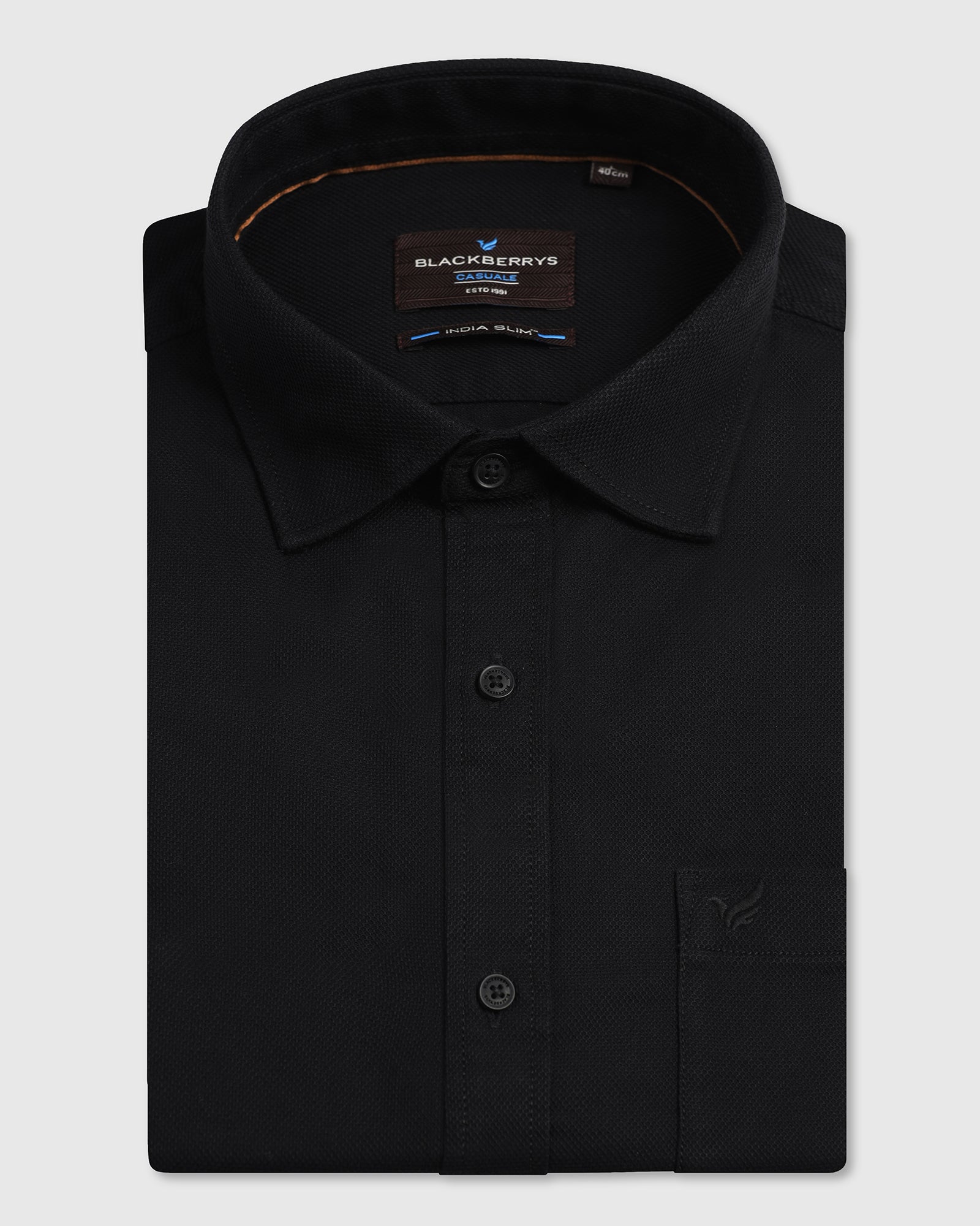 Black Textured Shirt - Caty