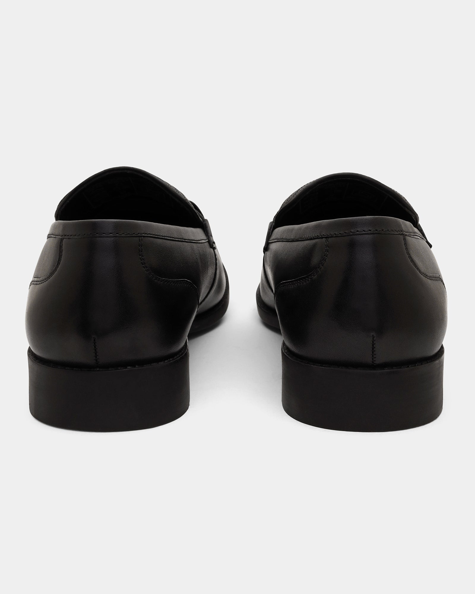 Black Textured Slip On Shoes - Apron