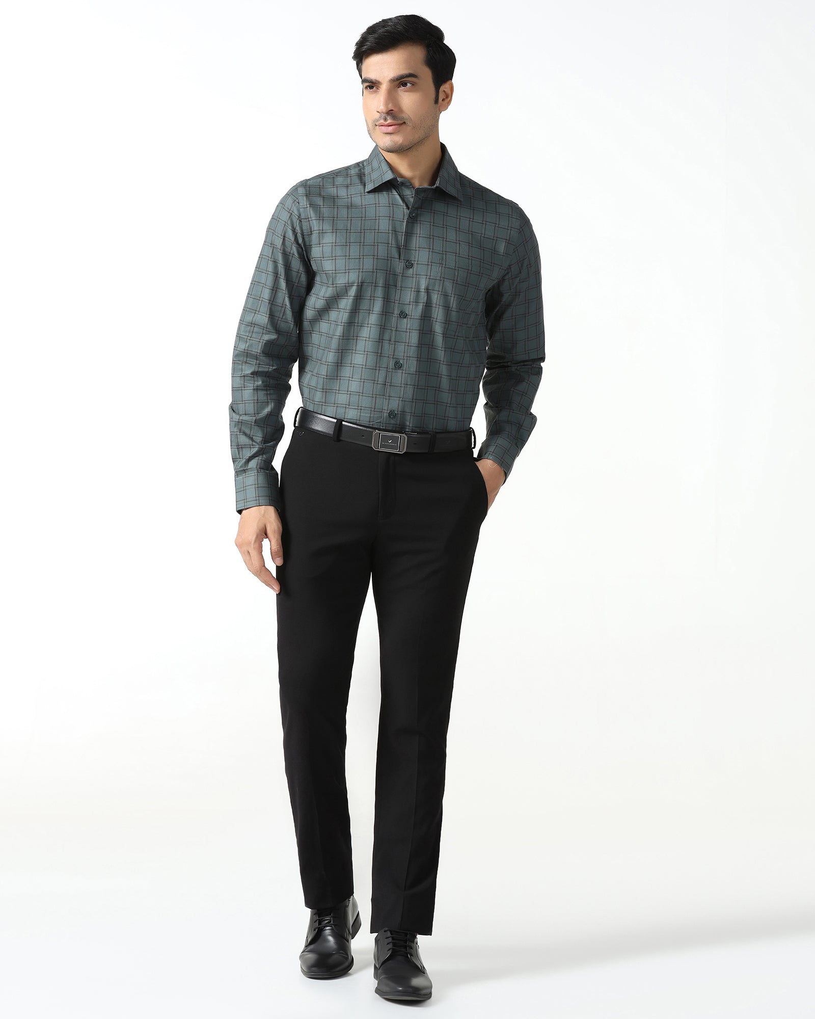 Buy Black Textured Trouser from Black 269 Collection