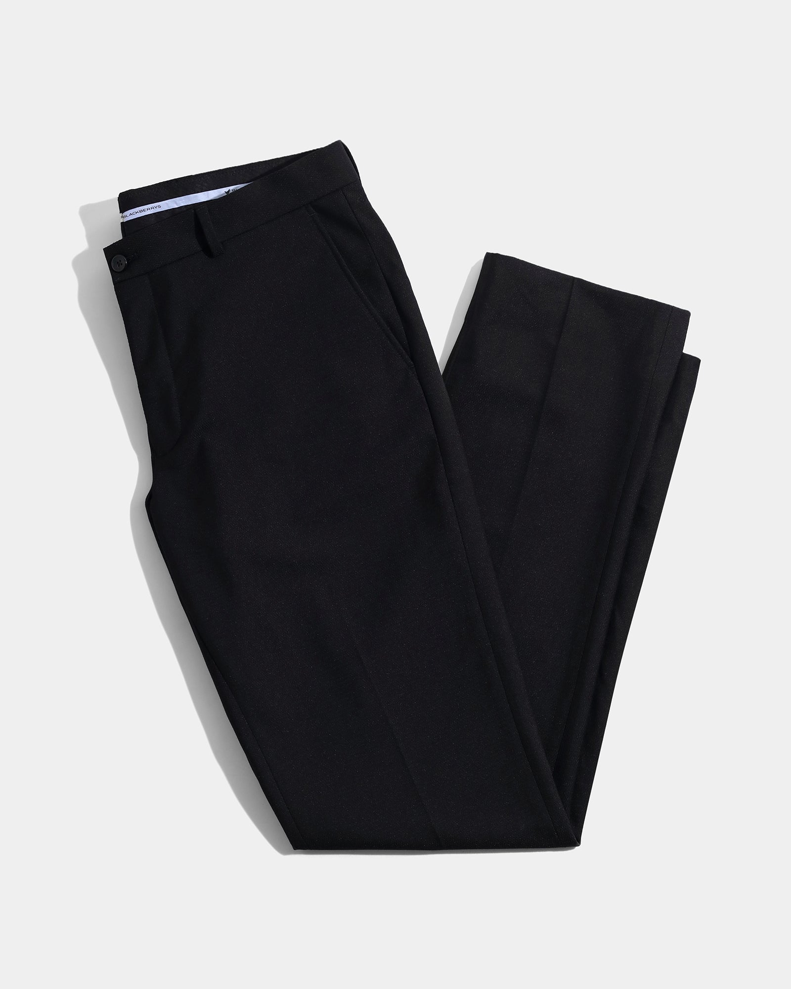 Black Textured Trouser - Black-274